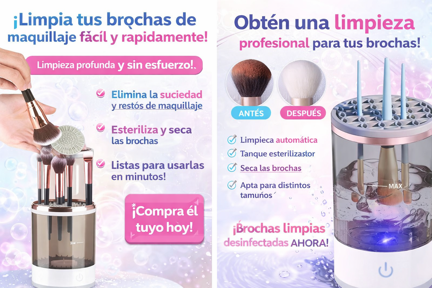 Limpiador de Brochas de Maquillaje