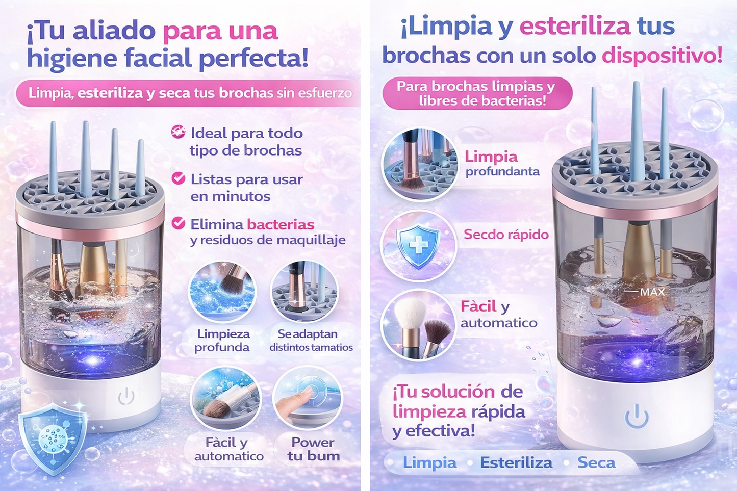 Limpiador de Brochas de Maquillaje